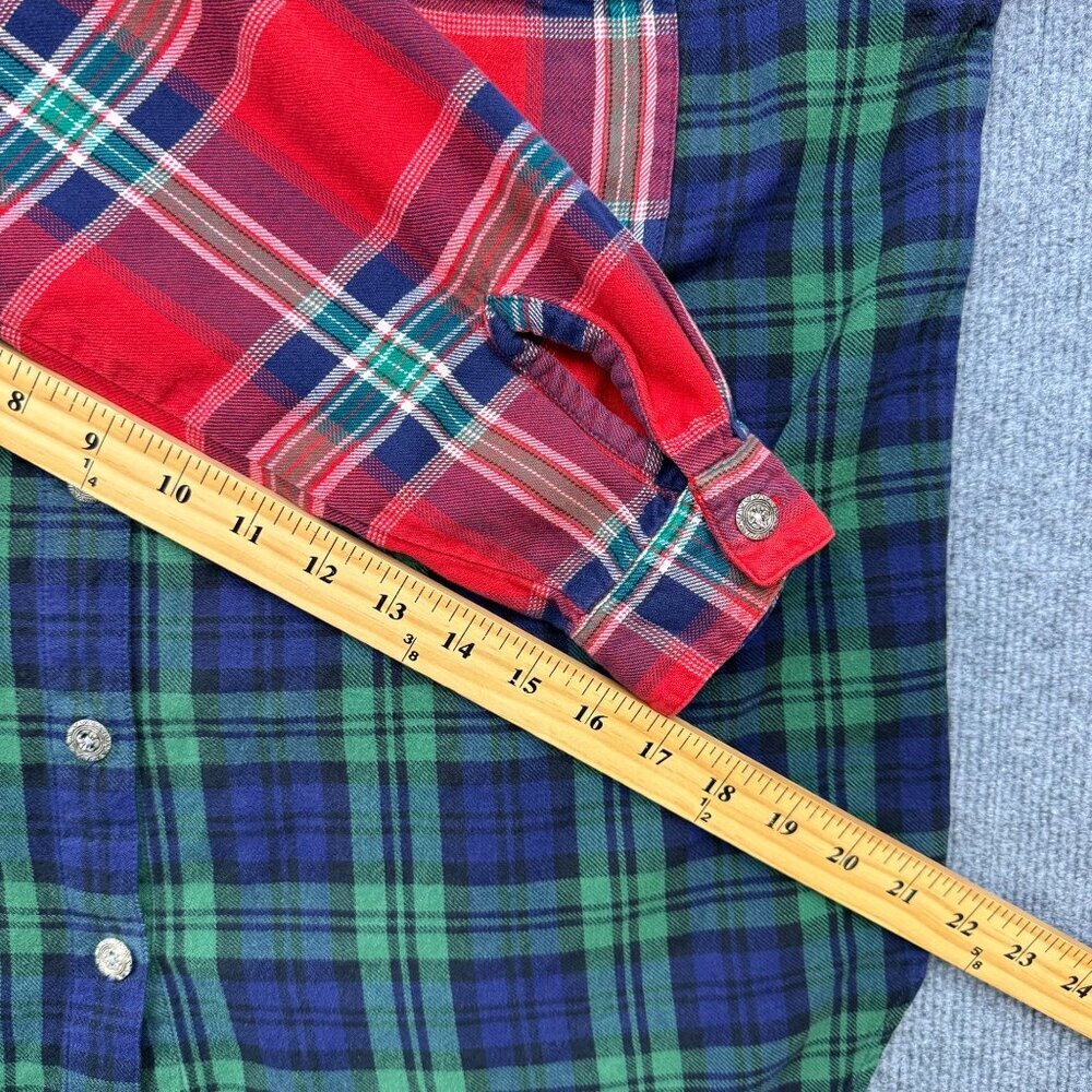 VTG Y2K 90s Blair Patchwork Plaid Floral Cotton Cottagecore Boho Cowgirl Womens - Picture 11 of 12